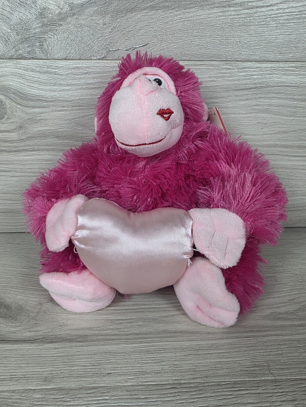 Flomo Love 9" Wild Monkey w Heart Plush Gorilla Bright Pink Valentine SU67